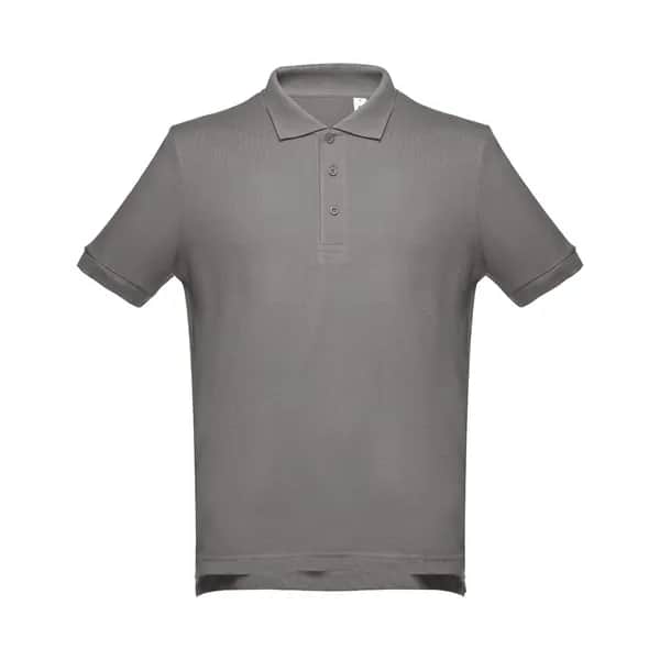 Kurzarm-Poloshirt aus Baumwolle für Herren - THC ADAM - Grau
