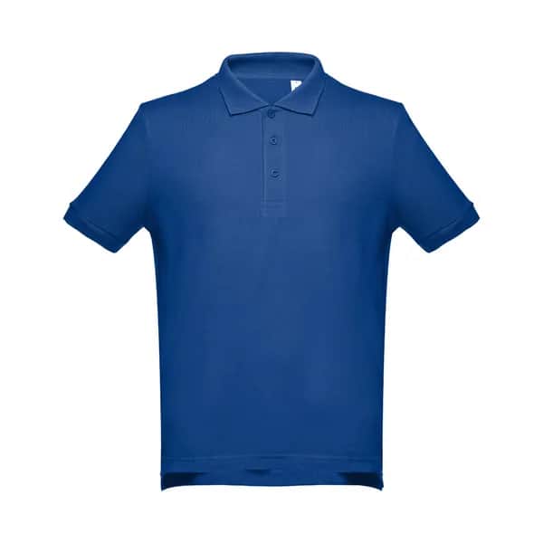 Kurzarm-Poloshirt aus Baumwolle für Herren - THC ADAM - Königsblau