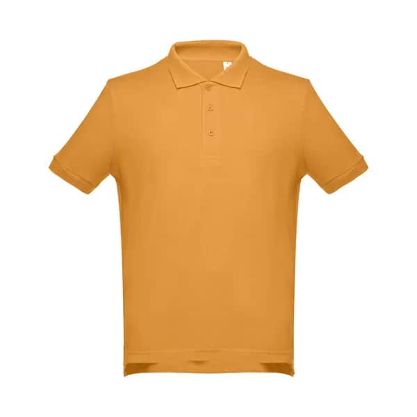 Kurzarm-Poloshirt aus Baumwolle für Herren - THC ADAM - Dunkelgelb