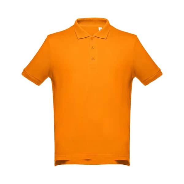 Kurzarm-Poloshirt aus Baumwolle für Herren - THC ADAM - Orange