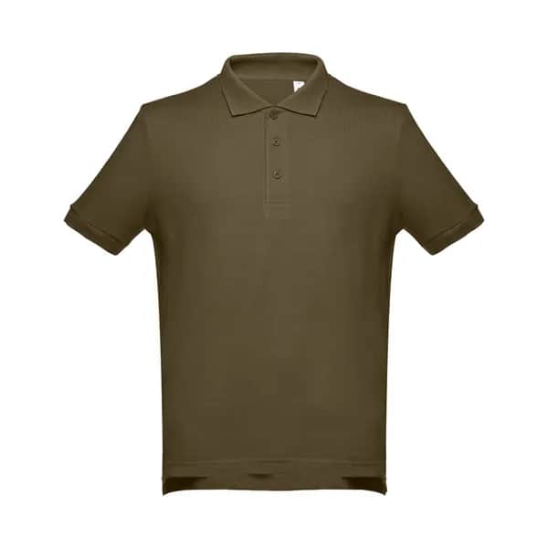 Kurzarm-Poloshirt aus Baumwolle für Herren - THC ADAM - Khaki