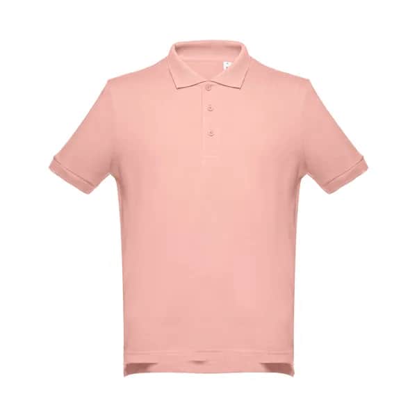 Kurzarm-Poloshirt aus Baumwolle für Herren - THC ADAM - Lachs