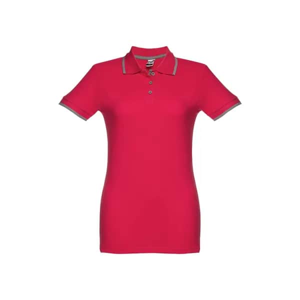 Slim fit Damen Poloshirt - THC ROME WOMEN - Rot
