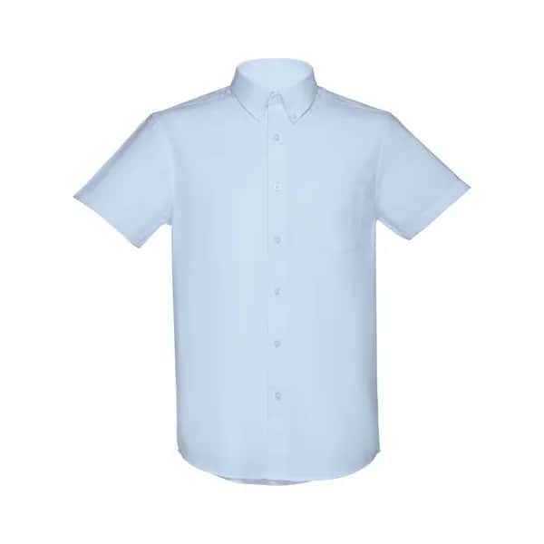 Herren-Oxford-Hemd mit kurzen Ärmeln - THC LONDON - Hellblau