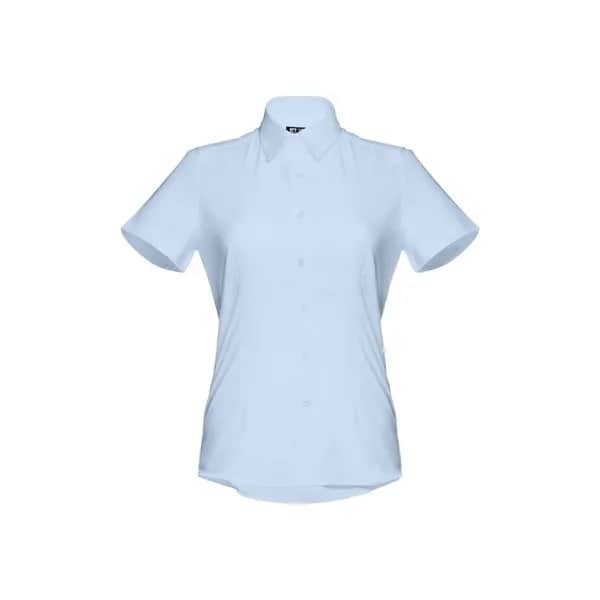 Kurzärmeliges Oxford-Hemd für Damen - THC LONDON WOMEN - Hellblau