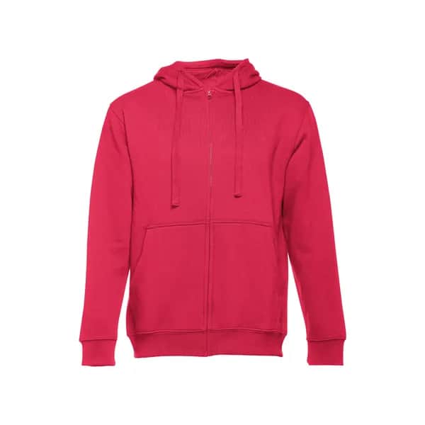 Sweatshirt für Männer aus Baumwolle und Polyester - THC AMSTERDAM - Rot