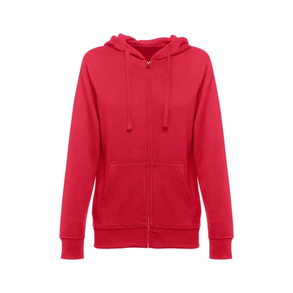 Sweatshirt für Frauen aus Baumwolle und Polyester - THC AMSTERDAM WOMEN - Rot