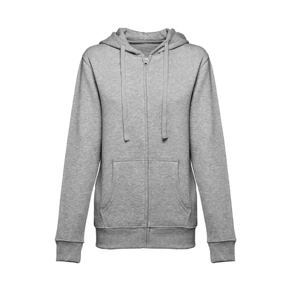Sweatshirt für Frauen aus Baumwolle und Polyester - THC AMSTERDAM WOMEN - Hellgrau melliert