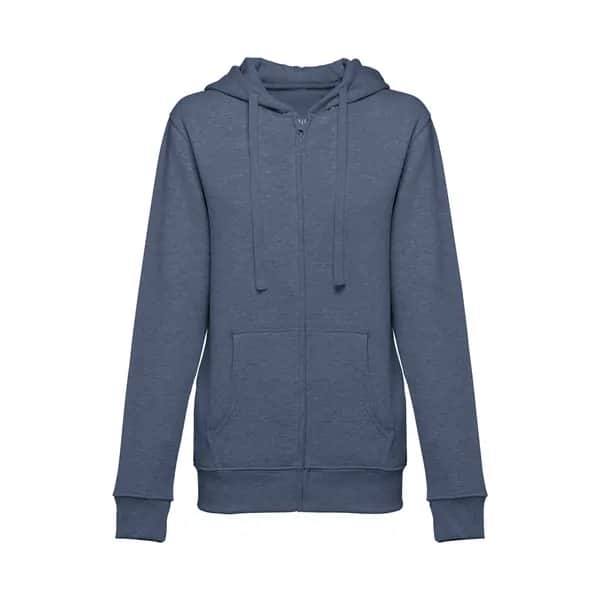 Sweatshirt für Frauen aus Baumwolle und Polyester - THC AMSTERDAM WOMEN - Blau melliert