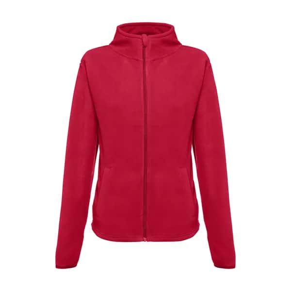 Polarfleecejacke aus Polyester mit Gürtel für Damen - THC HELSINKI WOMEN - Rot