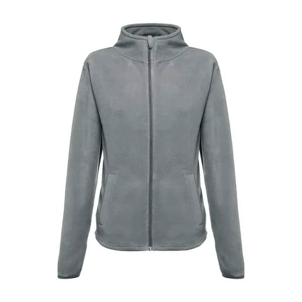Polarfleecejacke aus Polyester mit Gürtel für Damen - THC HELSINKI WOMEN - Grau