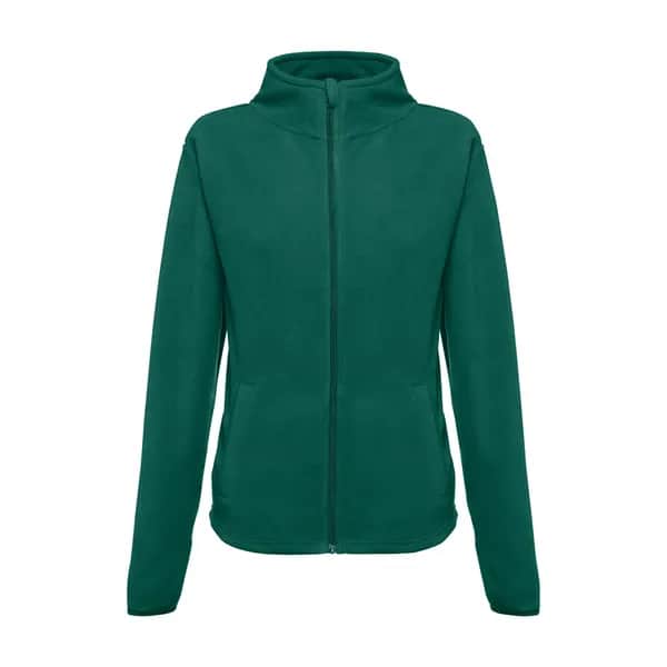 Polarfleecejacke aus Polyester mit Gürtel für Damen - THC HELSINKI WOMEN - Dunkelgrün