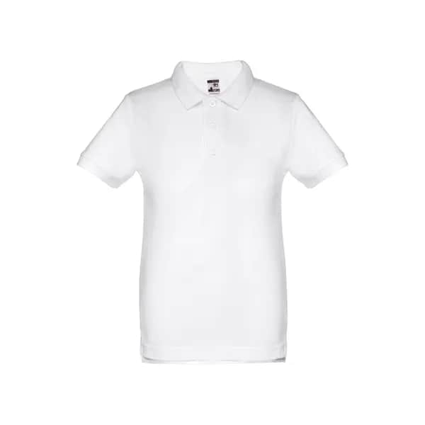 Kurzärmeliges Poloshirt für Kinder (unisex). Farbe Weiß - THC ADAM KIDS WH - Weiß