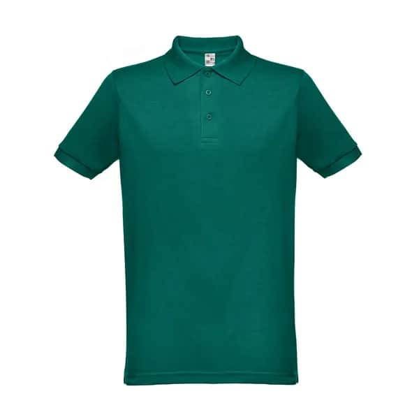 Kurzarm-Poloshirt für Herren - THC BERLIN - Dunkelgrün