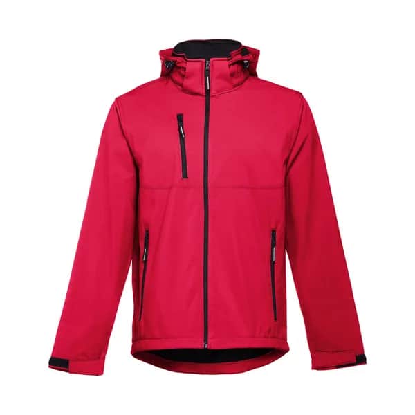 Herren-Softshell-Jacke aus Polyester und Elastan - THC ZAGREB - Rot