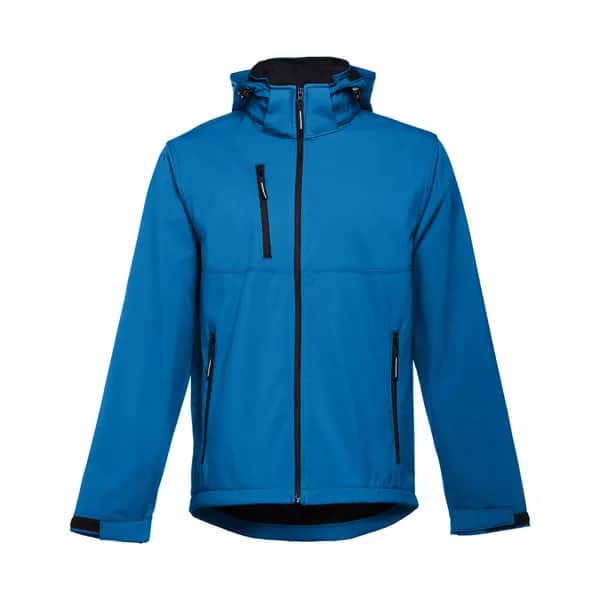Herren-Softshell-Jacke aus Polyester und Elastan - THC ZAGREB - Petrol