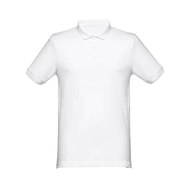 Kurzarm-Poloshirt für Herren aus kardierter Baumwolle - THC MONACO WH - Weiß