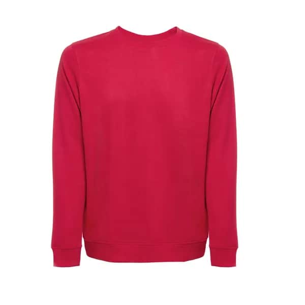 Sweatshirt (unisex) aus italienischem Frottee ohne Knopfleiste - THC COLOMBO - Rot