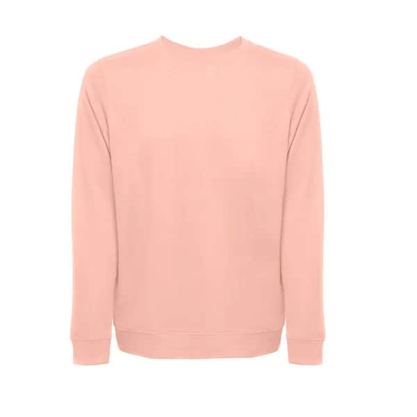 Sweatshirt (unisex) aus italienischem Frottee ohne Knopfleiste - THC COLOMBO - Lachs