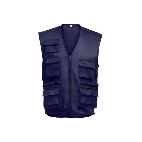 Weste (200 g/m²) aus Polyester und Baumwolle - THC PIXEL - Dunkelblau