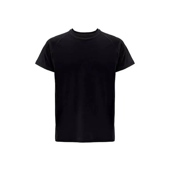 Kurzärmeliges technisches T-Shirt aus Polyester - THC MOVE - Schwarz