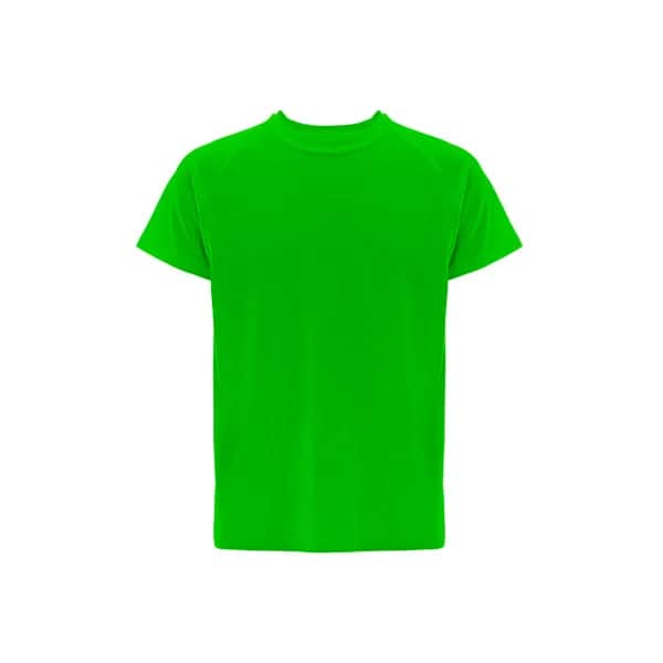 Kurzärmeliges technisches T-Shirt aus Polyester - THC MOVE - Limette
