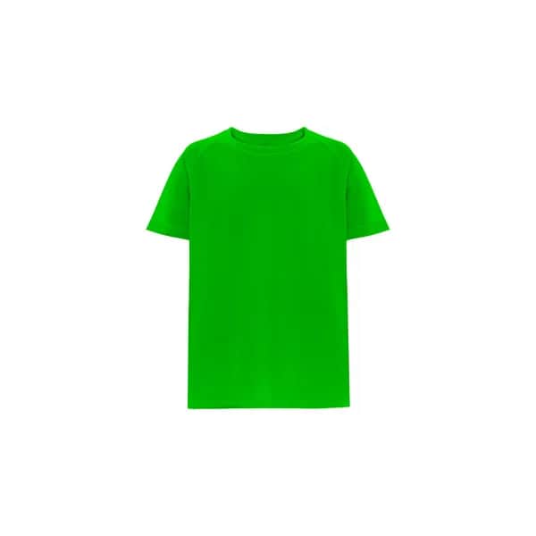 Technisches T-Shirt mit kurzen Ärmeln aus Polyester für Kinder - THC MOVE KIDS - Limette