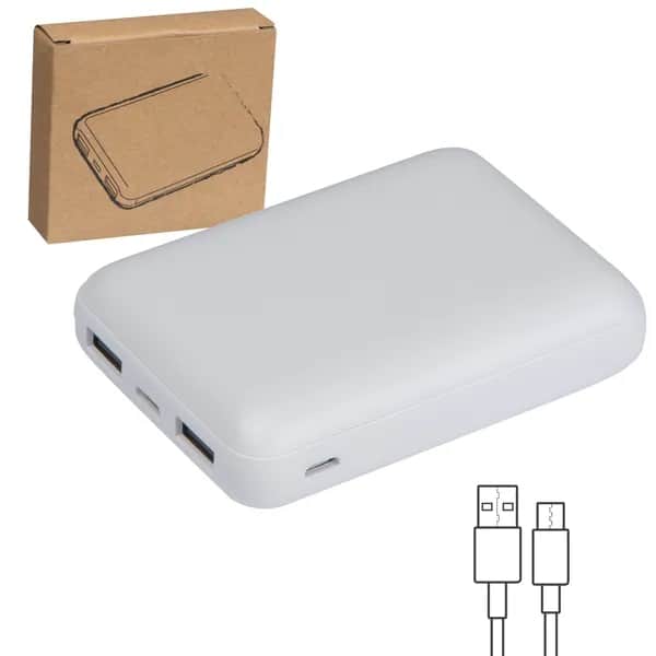 Powerbank 10.000 mAh LAYLA - weiss