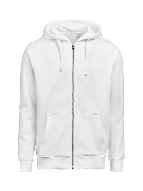 UM Pullover mit Reißverschluss (OCS-RCS)  Regular Fit Unisex - Weiß