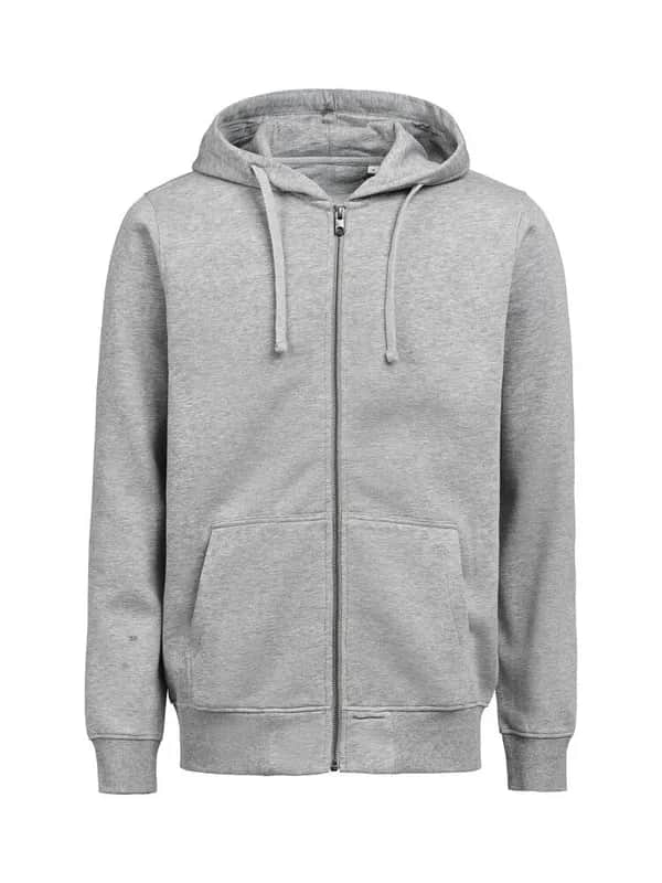 UM Pullover mit Reißverschluss (OCS-RCS)  Regular Fit Unisex - Grau Meliert