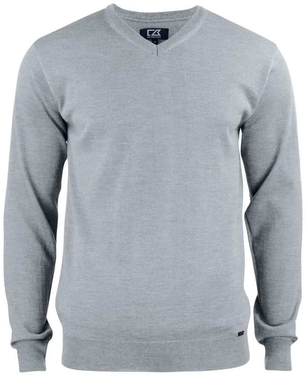 Everett V-neck Men - Grey Melange