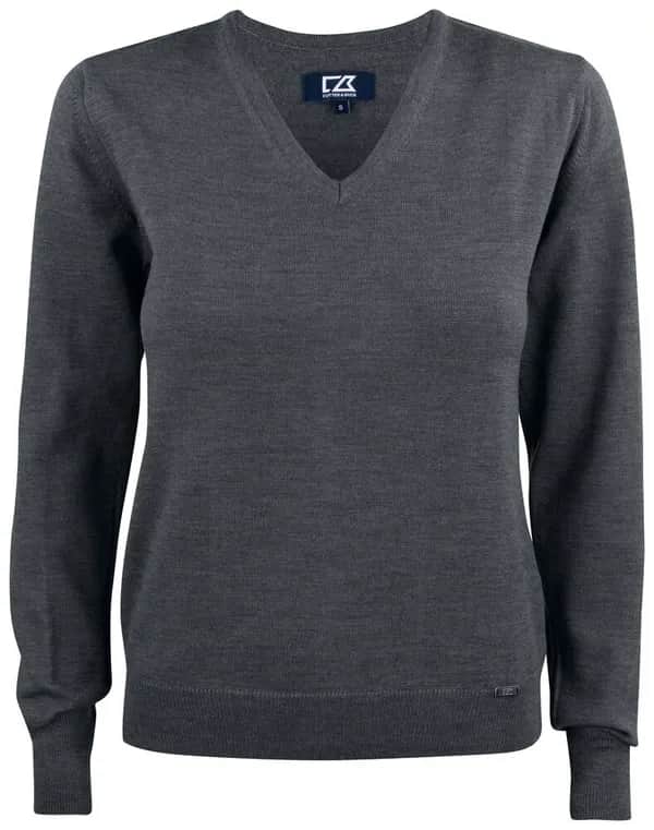 Everett V-neck Ladies - Anthracite Melange