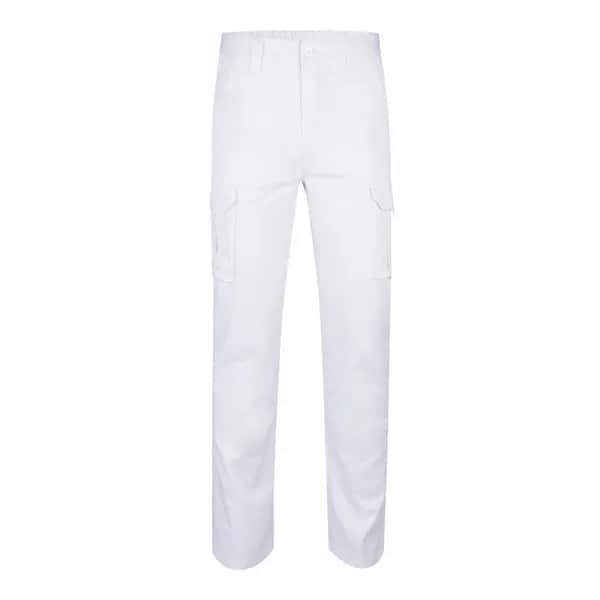 Multi-Pocket-Stretchhose (240 g/m²) aus Baumwolle (46 %), EME (38 %) und Polyester (16 %) - VL LUGH - Weiß