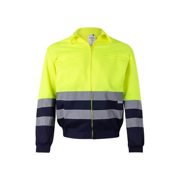 Zweifarbige Twill-Jacke (210g/m²) aus Polyester (80%) und Baumwolle (20%) - VL NEPTUNE - Marineblau