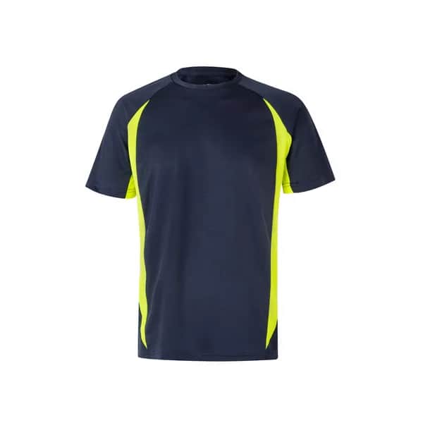 Zweifarbiges technisches T-Shirt mit Bird-Eye-Design (160 g/m²), aus Polyester (100%) - VL SLAYER - Marineblau