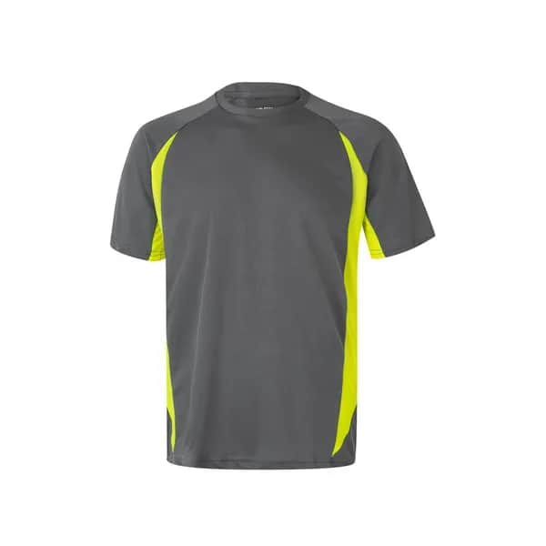 Zweifarbiges technisches T-Shirt mit Bird-Eye-Design (160 g/m²), aus Polyester (100%) - VL SLAYER - Grau