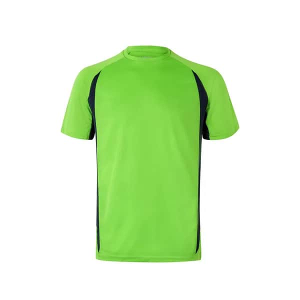 Zweifarbiges technisches T-Shirt mit Bird-Eye-Design (160 g/m²), aus Polyester (100%) - VL SLAYER - Grün