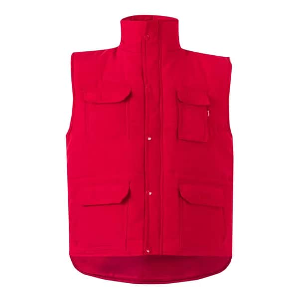 Steppweste mit mehreren Taschen (220g/m²), aus Polyester (100%) - VL MEFITIS - Rot