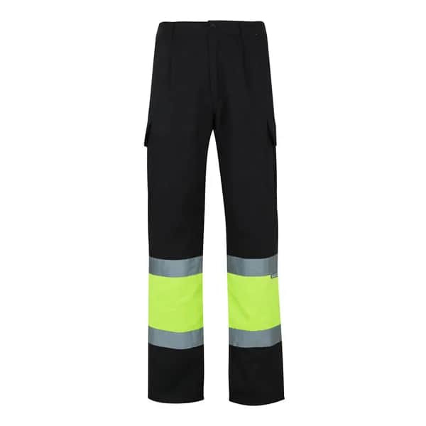 Zweifarbige Twill-Hose mit mehreren Taschen (210 g/m²), aus Baumwolle (20%) und Polyester (80%) - VL POSEIDON - Schwarz