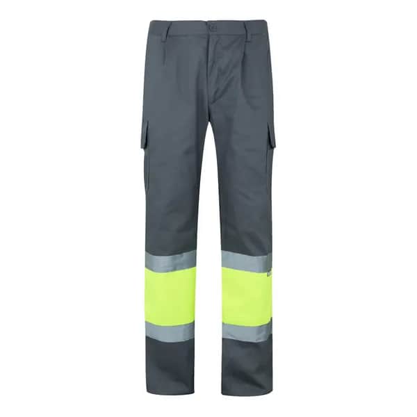Zweifarbige Twill-Hose mit mehreren Taschen (210 g/m²), aus Baumwolle (20%) und Polyester (80%) - VL POSEIDON - Grau