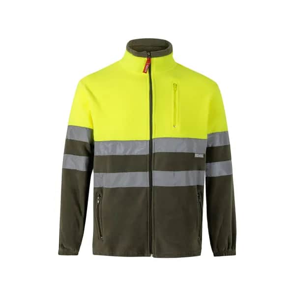 Zweifarbige Fleecejacke (280g/m²), aus Polyester (100%) - VL EROS LARGE - Khaki
