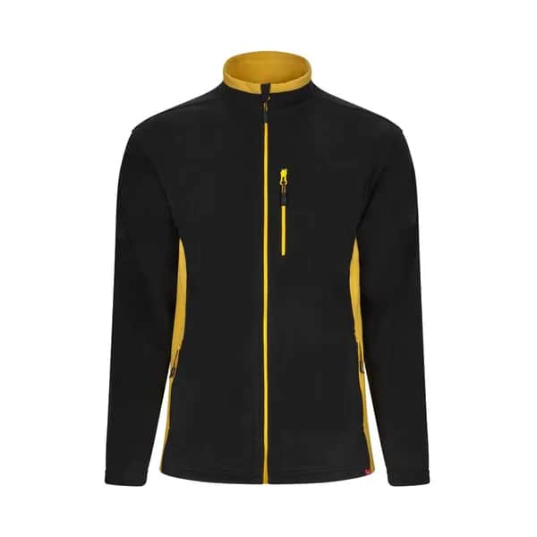 Zweifarbige Fleecejacke (220g/m²) aus Polyester (100%) - VL GERAS - Schwarz