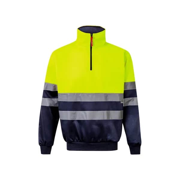 Zweifarbiges Sweatshirt (300g/m²) aus Polyester-Fleece (100%) - VL THOR - Marineblau
