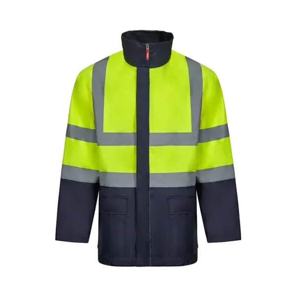 Zweifarbiger 4-in-1-Parka (180 g/m²), aus Polyester (100%) mit PU-Beschichtung - VL JUNO - Marineblau