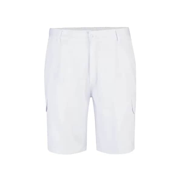 Bermudashorts aus Multi-Pocket-Twill (200g/m²), aus Baumwolle (35%) und Polyester (65%) - VL CHIONE - Weiß