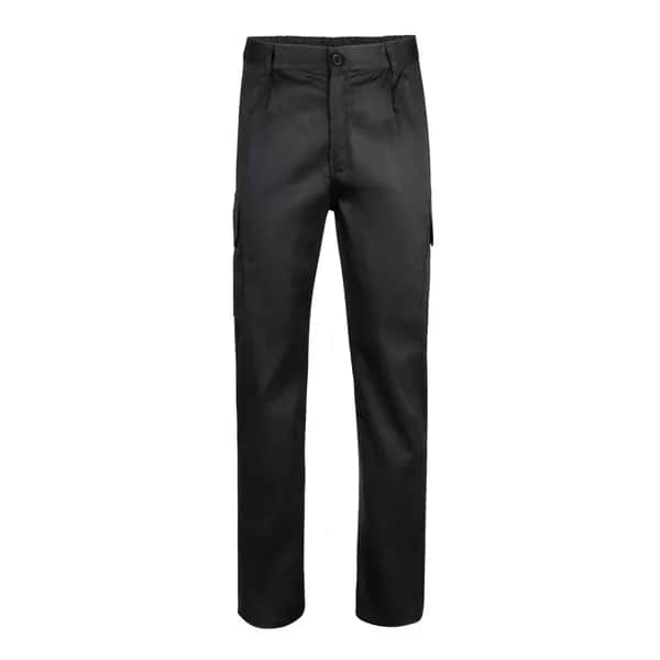 Hose mit mehreren Taschen aus Twill (200 g/m²), aus Baumwolle (35 %) und Polyester (65 %) - VL MABON - Schwarz