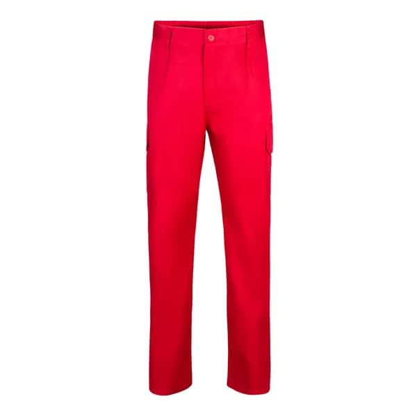 Hose mit mehreren Taschen aus Twill (200 g/m²), aus Baumwolle (35 %) und Polyester (65 %) - VL MABON - Rot