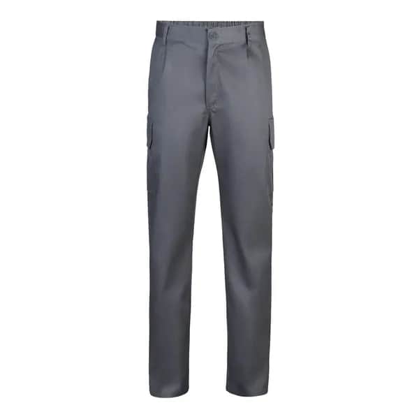 Hose mit mehreren Taschen aus Twill (200 g/m²), aus Baumwolle (35 %) und Polyester (65 %) - VL MABON - Grau