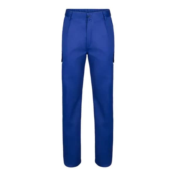 Hose mit mehreren Taschen aus Twill (200 g/m²), aus Baumwolle (35 %) und Polyester (65 %) - VL MABON - Königsblau