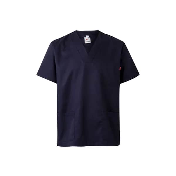 Tunika aus Twill (190g/m²) mit kurzen Ärmeln, aus Polyester (65%) und Baumwolle (35%) - VL ILLAPA - Blau